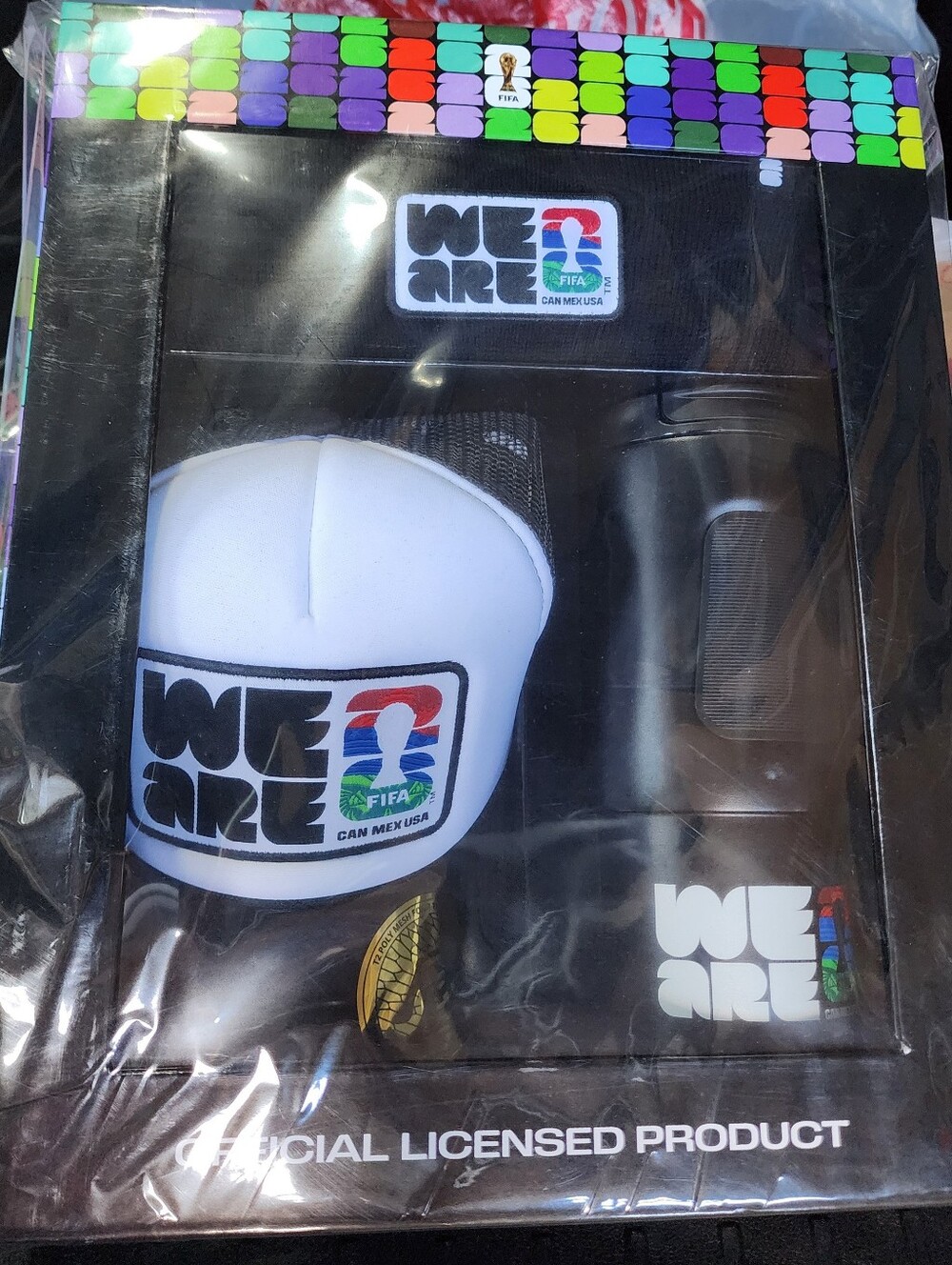 Fifa World Cup 2026 Gift Set With Beanie, Trucker Cap And Insulated Cup Soccer